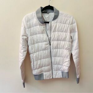 Athleta Dobby goose down quilted puffer jacket size small